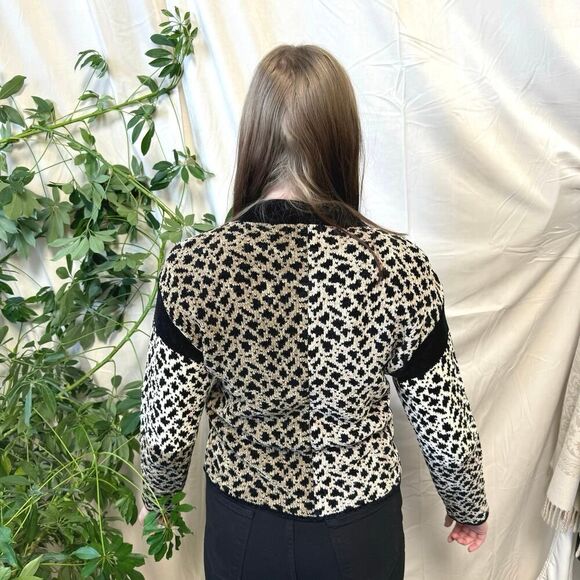 St Louis Handloomed 100% Rayon Leopard Print MultiColored Sweater Size XS - Picture 5 of 6